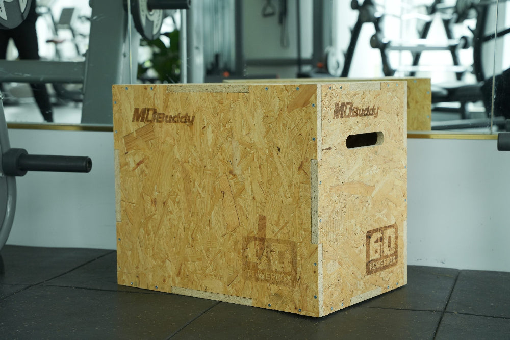MDBuddy 3-in-1 Wood Plyo Box – بوكس قفز خشبي 3 في 1