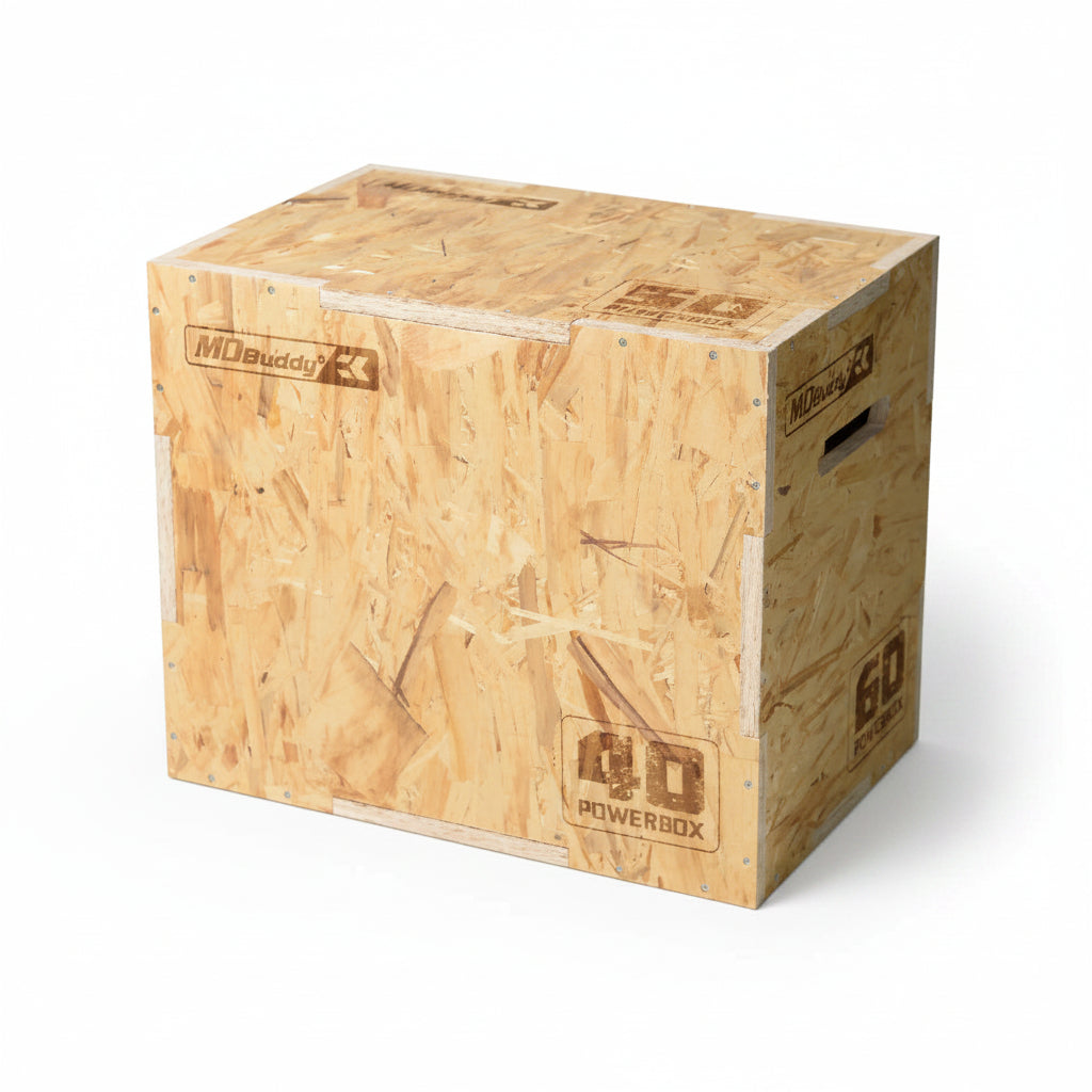 MDBuddy 3-in-1 Wood Plyo Box – بوكس قفز خشبي 3 في 1