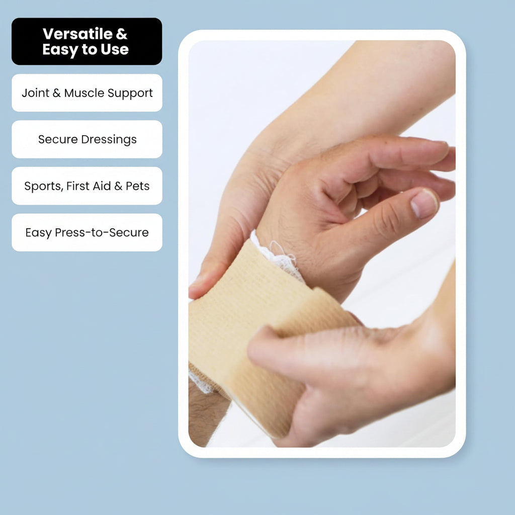 Comes With: You will receive 12 rolls of self adhesive bandage wrap 4 Inch wide x 5 yards long in 12 rainbow colors: dark green, pink, purple, dark blue, lime green, brown, light brown, red, blue, yellow, teal, and green
