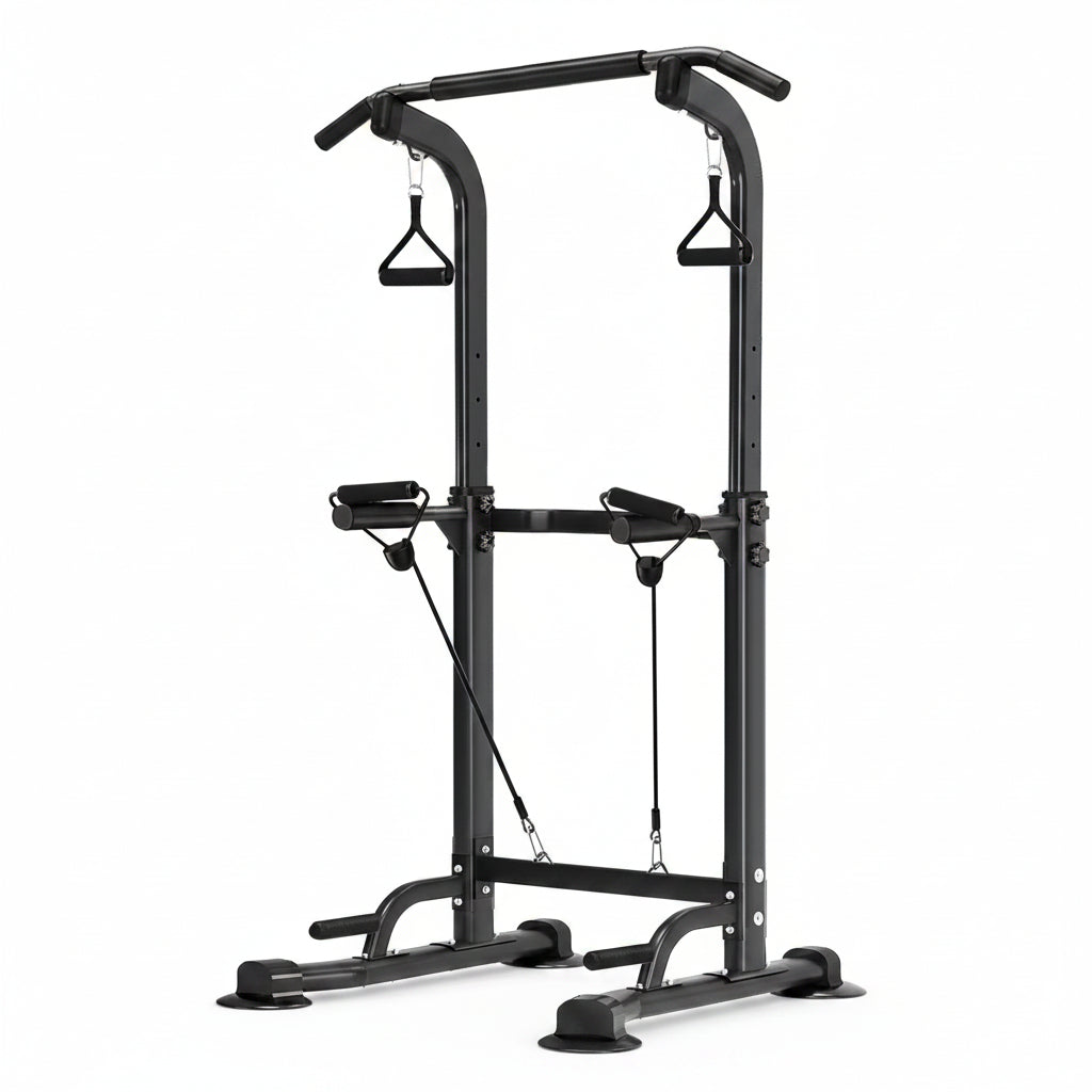 【MULTIFUNCTIONAL TRAINING SOLUTION 】Supports versatile exercises including pull-ups, push-ups, vertical knee lifts, and ligament stretching. Effectively tones and strengthens arms, core, shoulders, and chest—meets all body shaping, strength building, and flexibility training demands in one compact unit.
