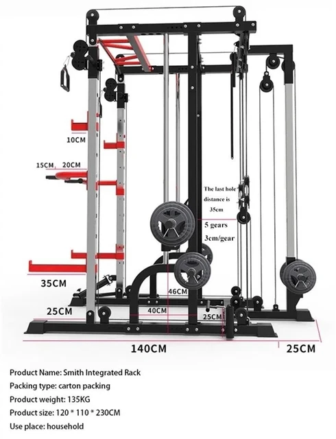 Gym Smith machine with dimensions and specifications-brothersshop