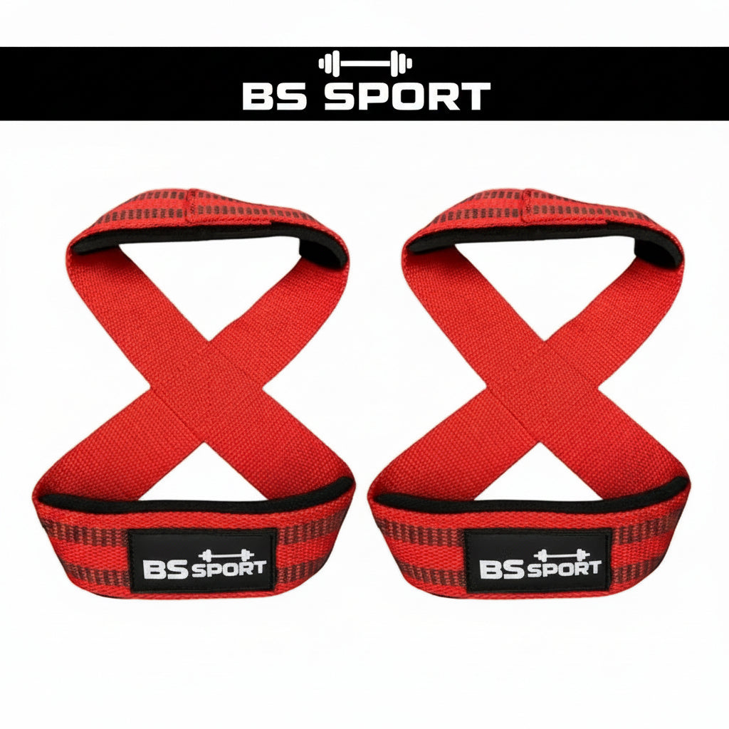 W8TRAIN Padded Figure-8 Wrist Weightlifting Straps brothersshop