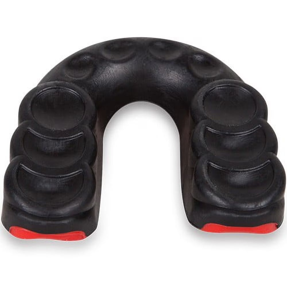 Black finger exerciser with red ends on a white background