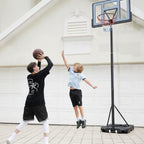 Portable Basketball Hoop System Adjustable: 4.4-10 ft Basketball Goal System with Wheels and Shatterproof Backboard and Large Base for Adults Kids Outdoor...
