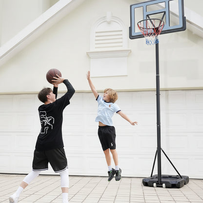 Portable Basketball Hoop System Adjustable: 4.4-10 ft Basketball Goal System with Wheels and Shatterproof Backboard and Large Base for Adults Kids Outdoor...
