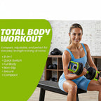 adjustable dumbbell and barbell set / طقم بار وكتيلبيل