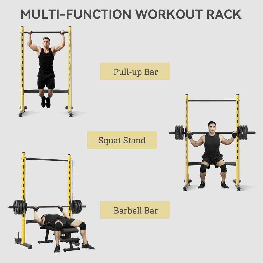 سميث راك متحرك - Squat Rack with Pull Up Bar