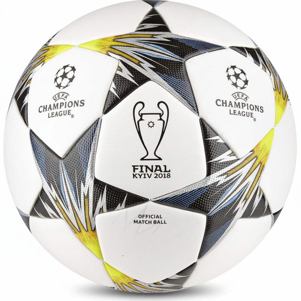 Soccer ball with Champions League branding