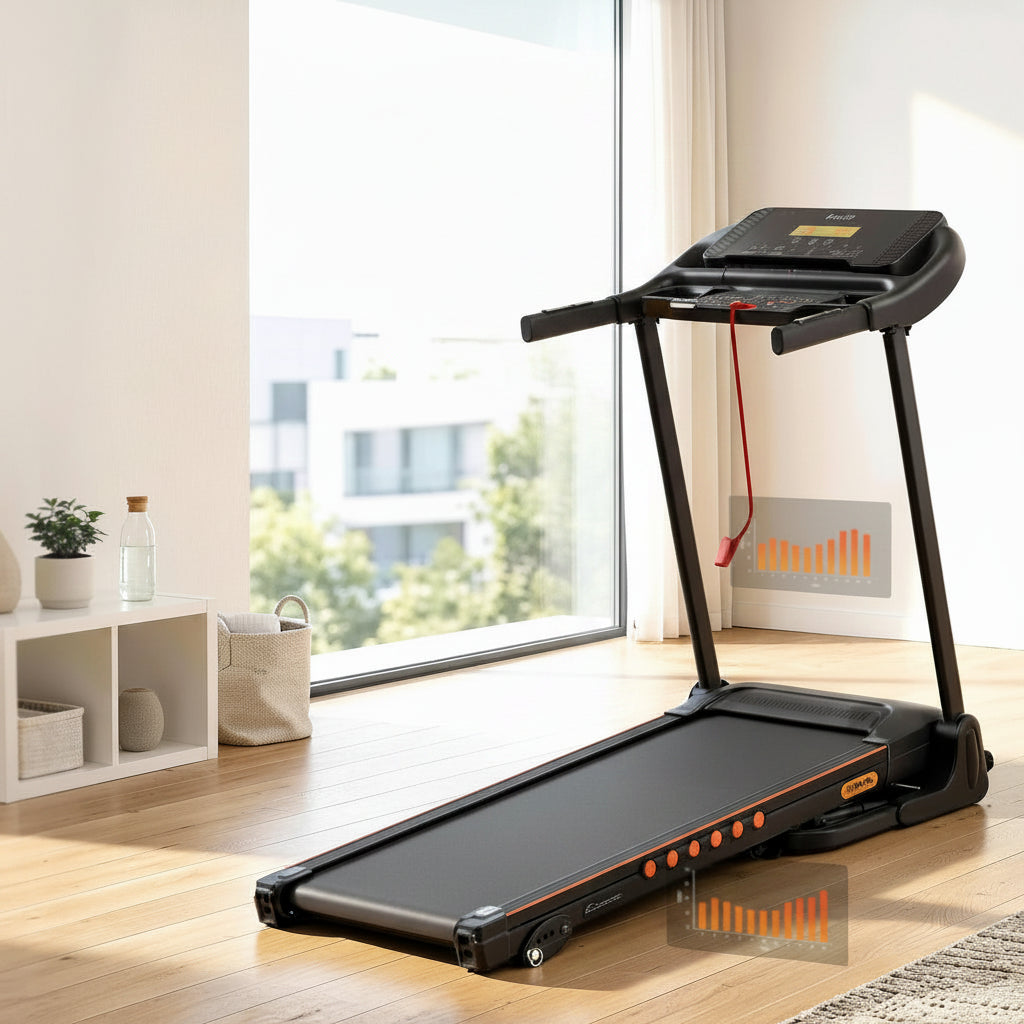 Control: Handlebar controls for speed and pulse
Display: Shows time, distance, and calories burned