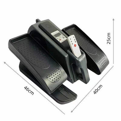 Black foot exfoliation machine with remote control and dimensions on a white background