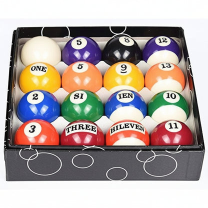 Well-balance and spin for jump shot and trick shot. This pool balls billiard set has uniform density, easy to roll up and control.
