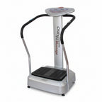 Vibration machine with labeled parts on a white background