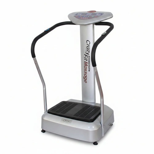 Vibration machine with labeled parts on a white background
