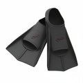Pair of black diving fins with 'aryca' branding on a white background