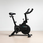 Fitkit by Cult FK7001 Spin Bike with 6Kg Flywheel, LED screen, Adjustable Brake Pad Resistance with Belt Drive System for Fitness at Home Workouts|Max Weight : 110 kg (Black)
