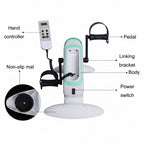 Diagram of a piece of exercise equipment with labeled parts on a white background