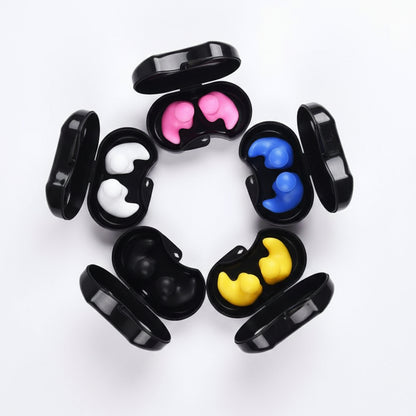 Black cases with colorful inserts arranged in a circular pattern on a white background