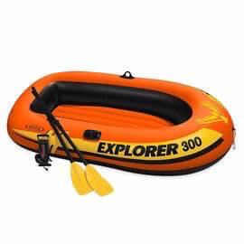 Inflatable swimming boat
