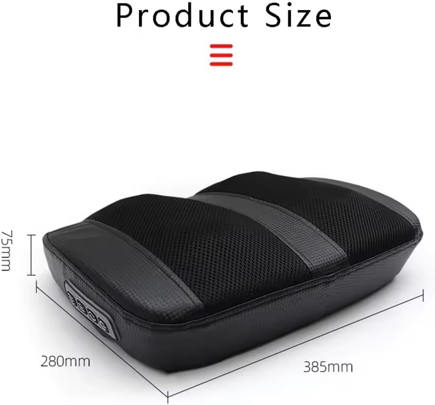 Black massage neck pillow with dimension 
