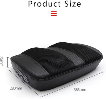 Black massage neck pillow with dimension 