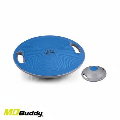 Blue and gray balance disc with handles  featuring MD \ brothersshop