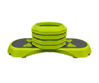 This step platform is easy to store. It’s also light to carry, but its polypropylene construction makes it impressively sturdy and flexible – strong enough to support intense high and low step exercises 