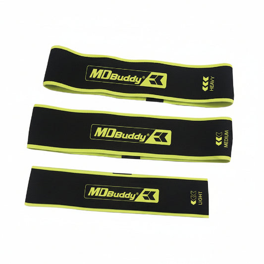 Three resistance bands from MD Buddy 