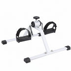 White and black exercise bike pedal exerencer on a white background