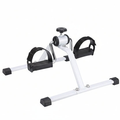 White and black exercise bike pedal exerencer on a white background