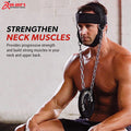  a neck strengthening device with text about muscle building.