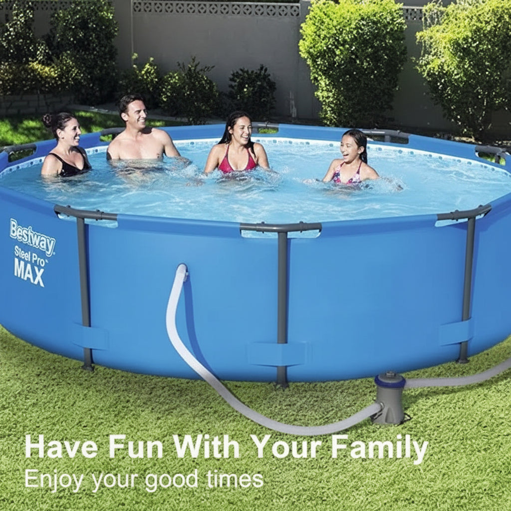 QUICK INFLATION AND RAPID HEATING: Connect the external pump and press the "bubble button" on the LCD display controls to quickly inflate your outdoor spa tub, easy to replace and dissassemble. Water temperature heats range from min 68℉ to max 104℉(20℃-40℃). Environment temperature is over 25℃, it can be heated to a max of 104℉(40℃). Set spa’s temperature 12-24 hours in advance. Do not use it under 32℉. Inflate less than 5 min
