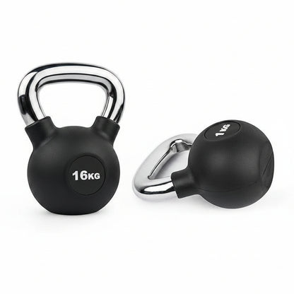 Cast Iron Kettlebell Dumbbells Nickel Handle - Workout - Weight Lifting - Fitness Grip Weights Ball (1 Piece)
