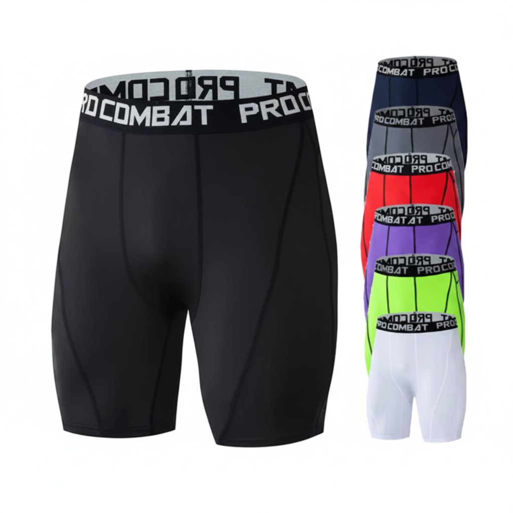 Mens Compression Shorts Running Spandex Tights Bike Sports Base Layer Short Workout Athletic Performance Underwear
