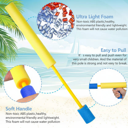 Yellow and blue foam water fountain toy