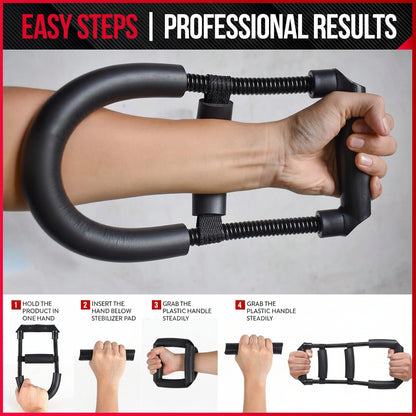 Hand exerciser with step-by-step instructions 