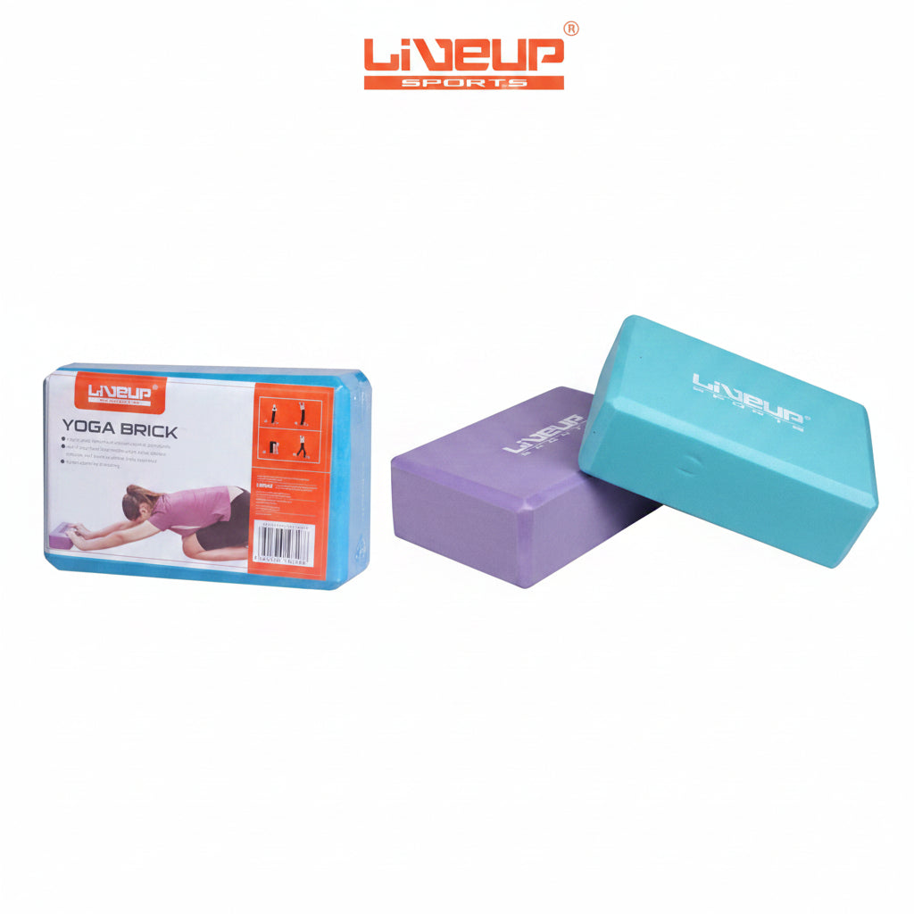 BLOCO DE YOGA - 22,8X15,2X7,6CM - COR ROXO - LIVEUP SPORTS
